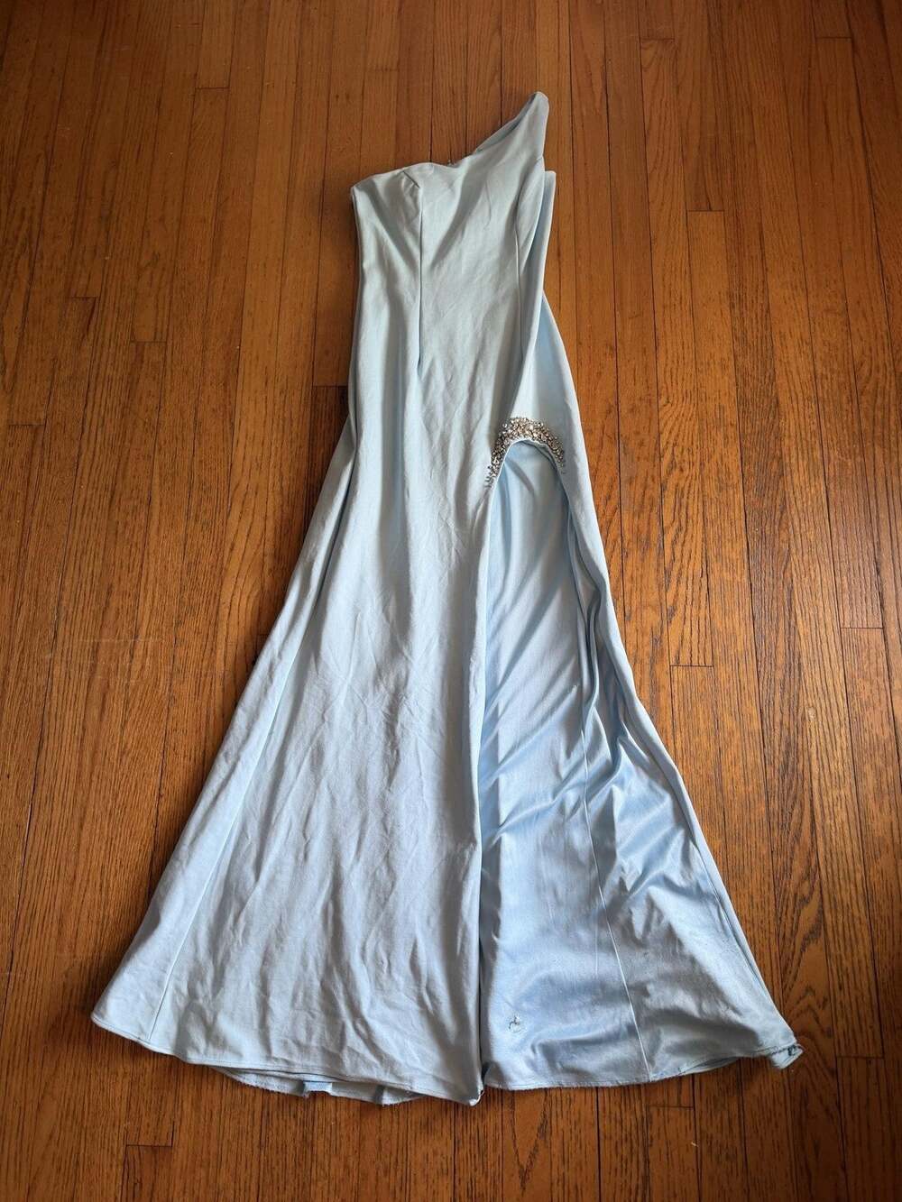 Sherri Hill One Shoulder Rhinestone Cutout Maxi Prom Gown 2
